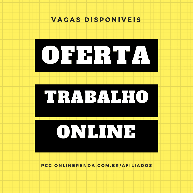 Trabalho Extra Online Home-office vagas disponiveis