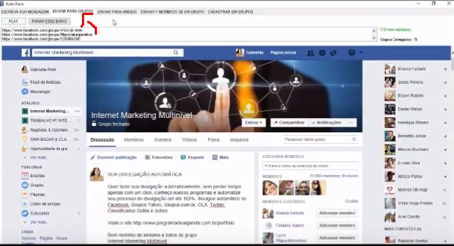 FACEBOOK GRUPOS E INBOX AUTOMATIZADO ENVIOS EM MASSA 2018