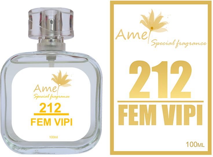Perfume 212 Fem Vipi 100ml inspirado no perfume 212 Vip Feminino