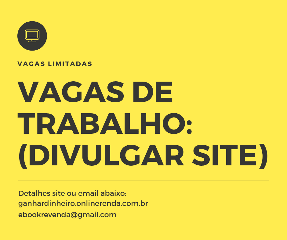 vagas de trabalho divulgar site online