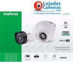 Kit CFTV Completo 04 Câmeras de Segurança Intelbras DVR 4 Canais + 4 Câmeras HD 720p + Acessórios