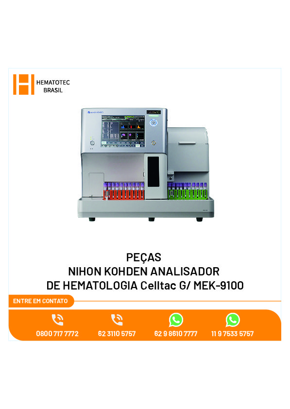 (4)-ASSISTÊNCIA TÉCNICA NIHON KOHDEN ANALISADOR DE HEMATOLOGIA Celltac G MEK-9100_Pecas