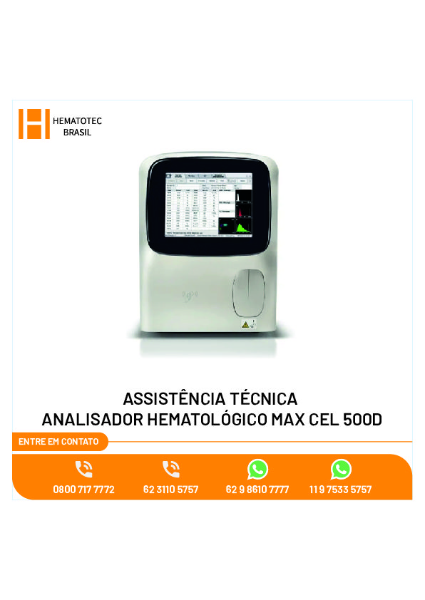 (2)-ASSISTÊNCIA TÉCNICA ANALISADOR HEMATOLÓGICO MAX CEL 500D