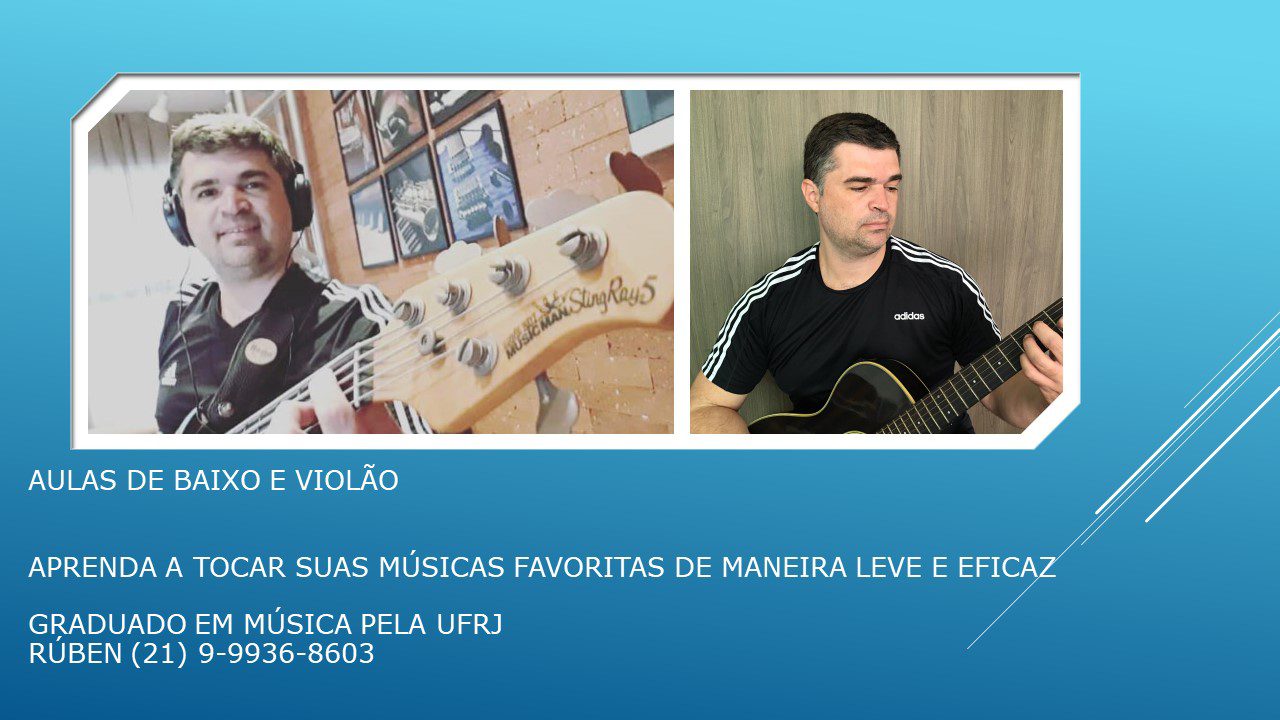 AULA DE BAIXO E VIOLÃO ANÚNCIO