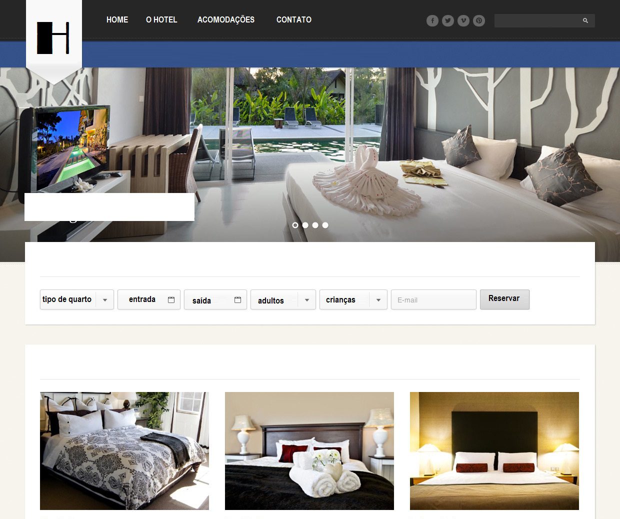 Site para Hotéis, Motéis e Pousadas na Internet com Aplicativo