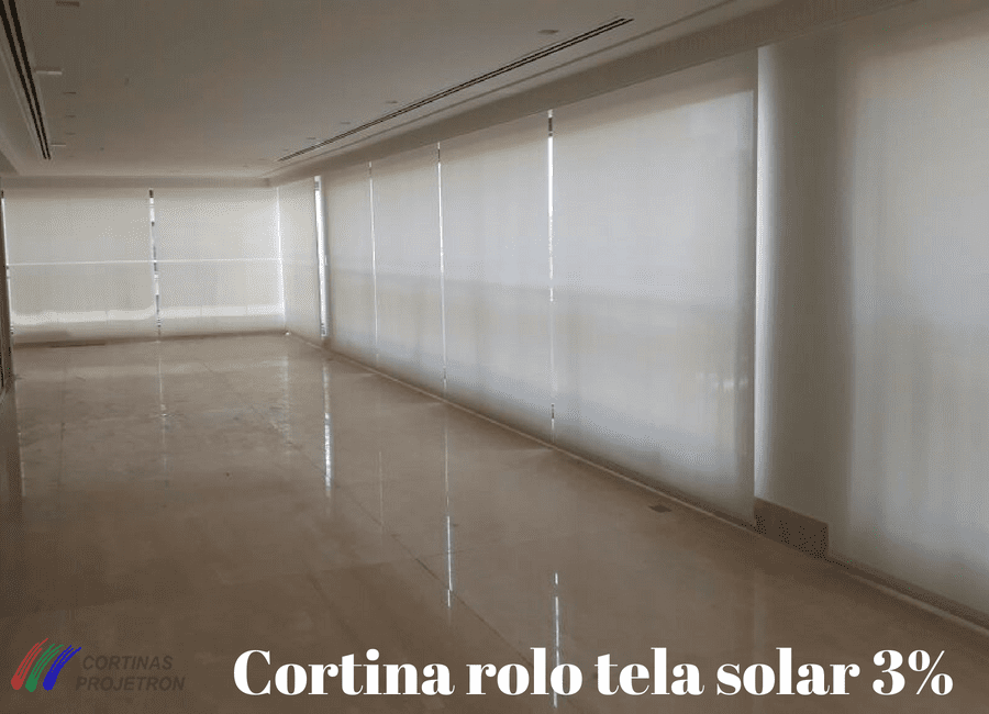 Cortina rolo tela solar 3% - 3